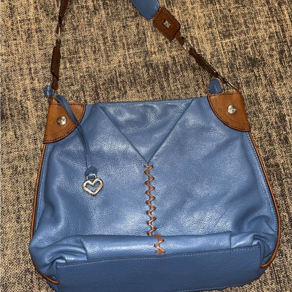 Brighton  Bags Leather
Shoulder Blue and Brown - Picture 2 of 10